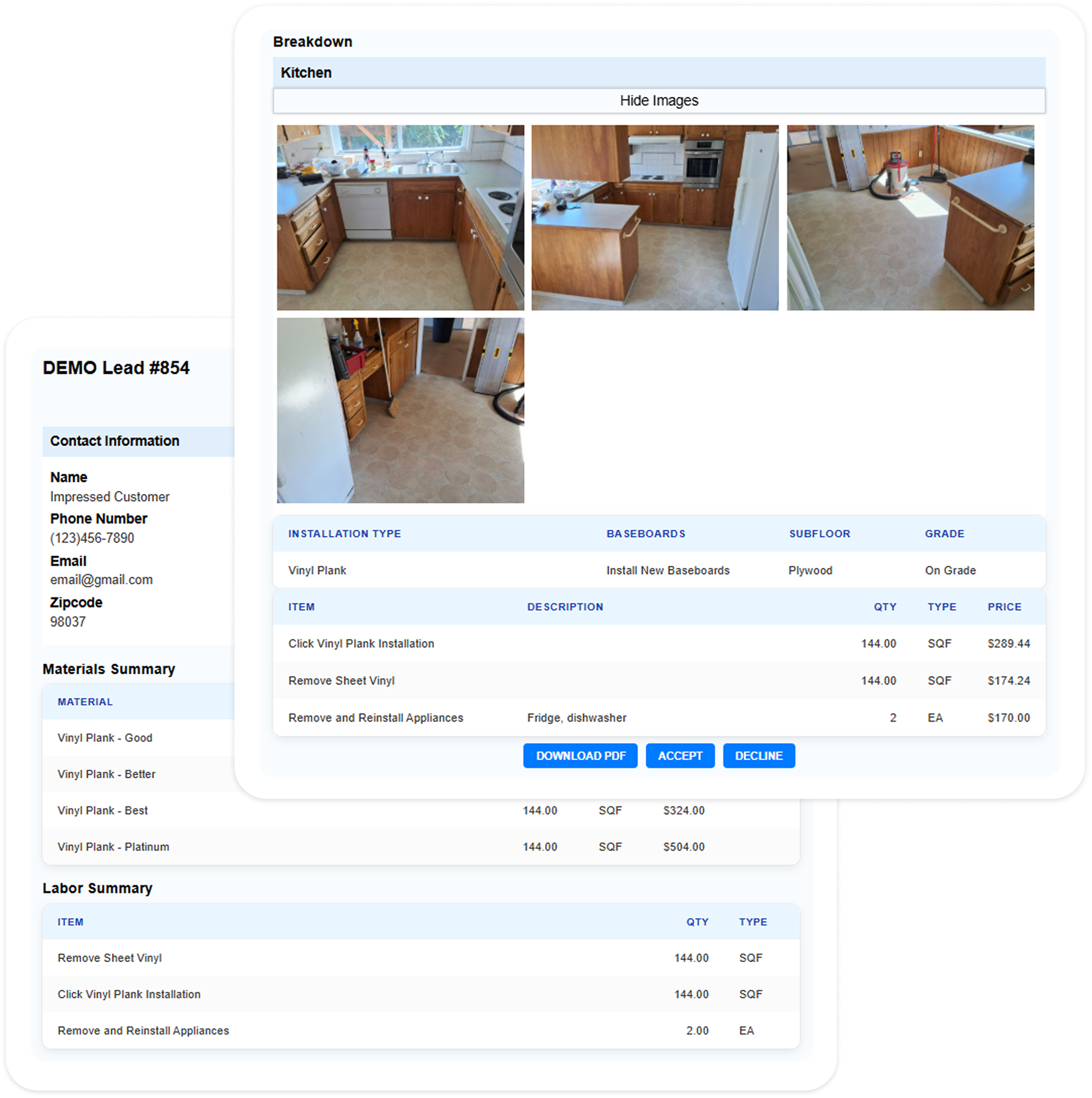 Customer Portal Dashboard